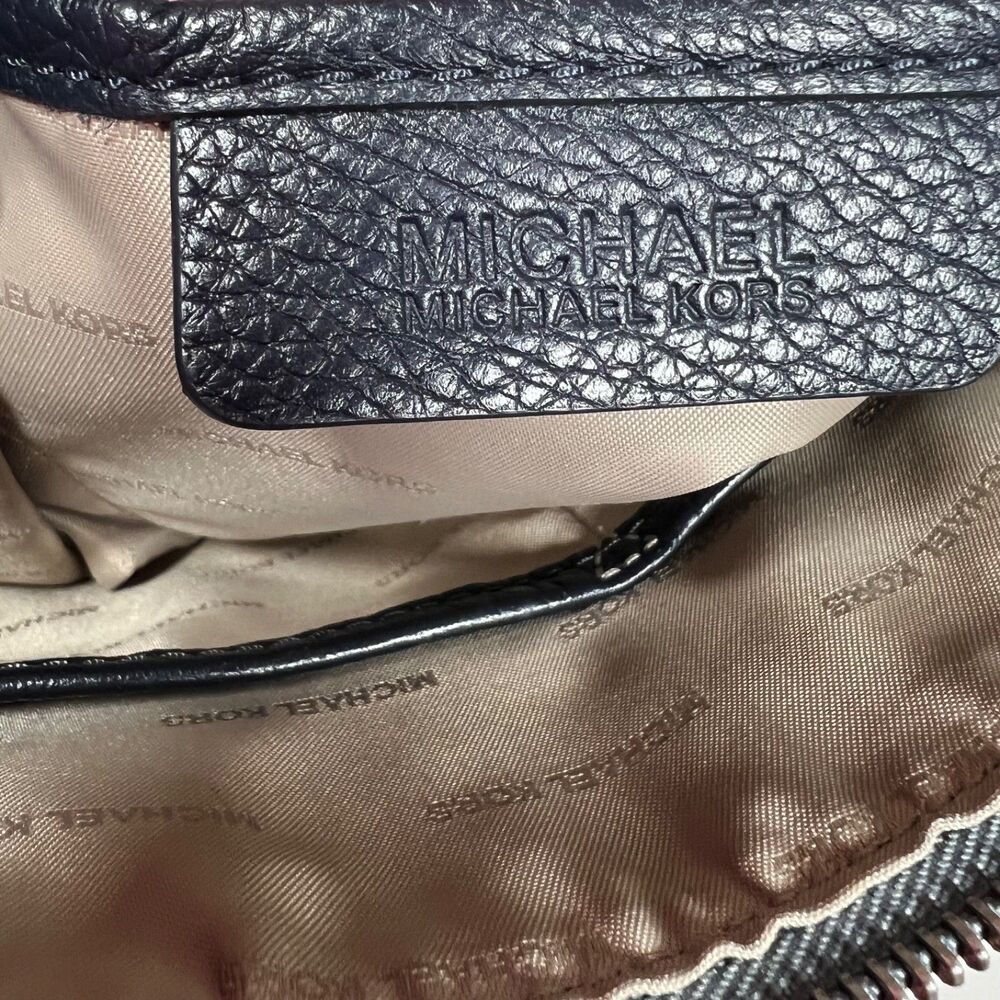 MICHAEL Michael Kors Brooklyn Appliqué  Hobo Bag Leather Wash Denim Blue - Picture 7 of 11